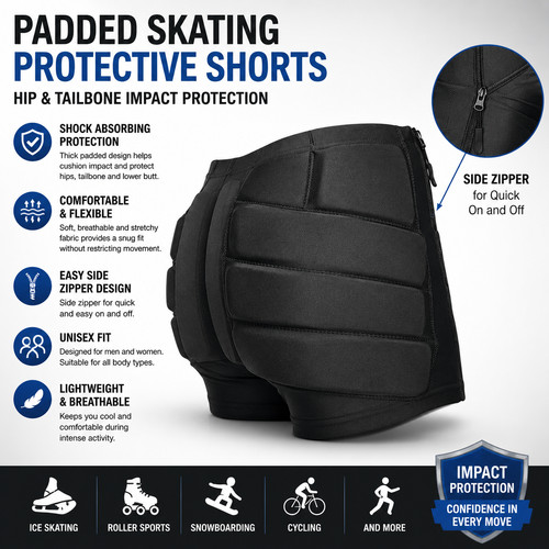 Padded ice skating shorts - ice,