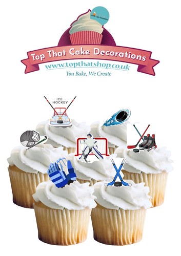 Edible cake toppers - cake, hockey