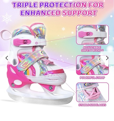 Girls ice skates kids - ice, rainbow