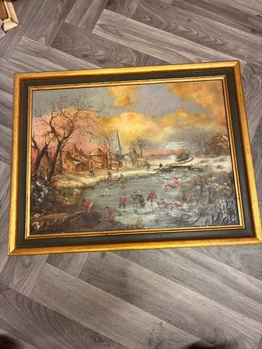 Vintage signed winter village - signed,