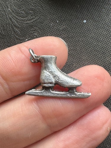 Vintage silver ice skat