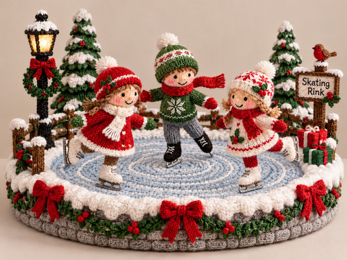 Christmas ice skating - christmas,