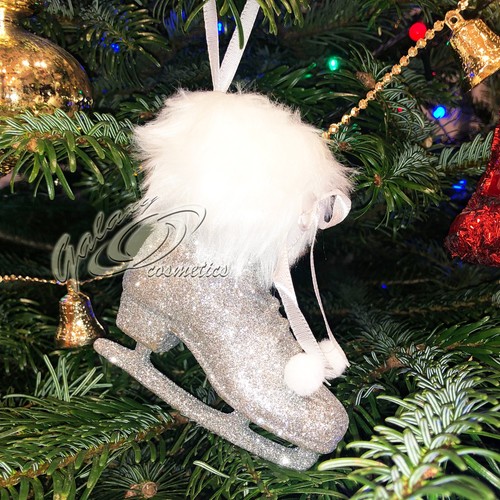 Silver glitter ice skating - silver,